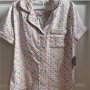 Roller Rabbit x Target - Women’s Geo Hearts Short Sleeves and Shorts Pajama Set